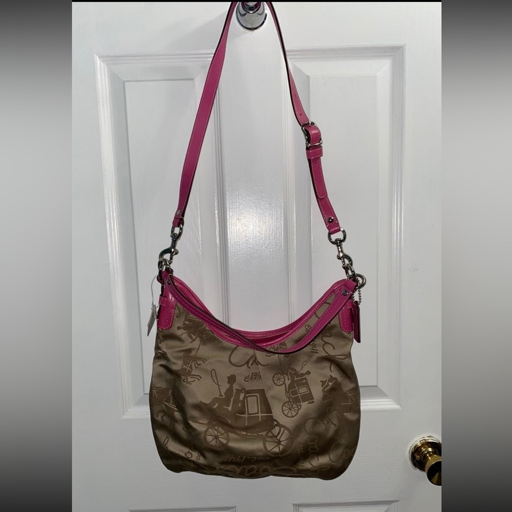 Coach Horse and Carriage Boho Bag with Adjustable Strap